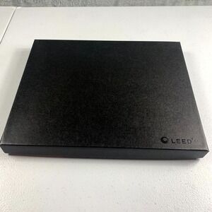 LEED's Black Leather Professional Padfolio Notebook Intel Logo with Pen &‎ Box